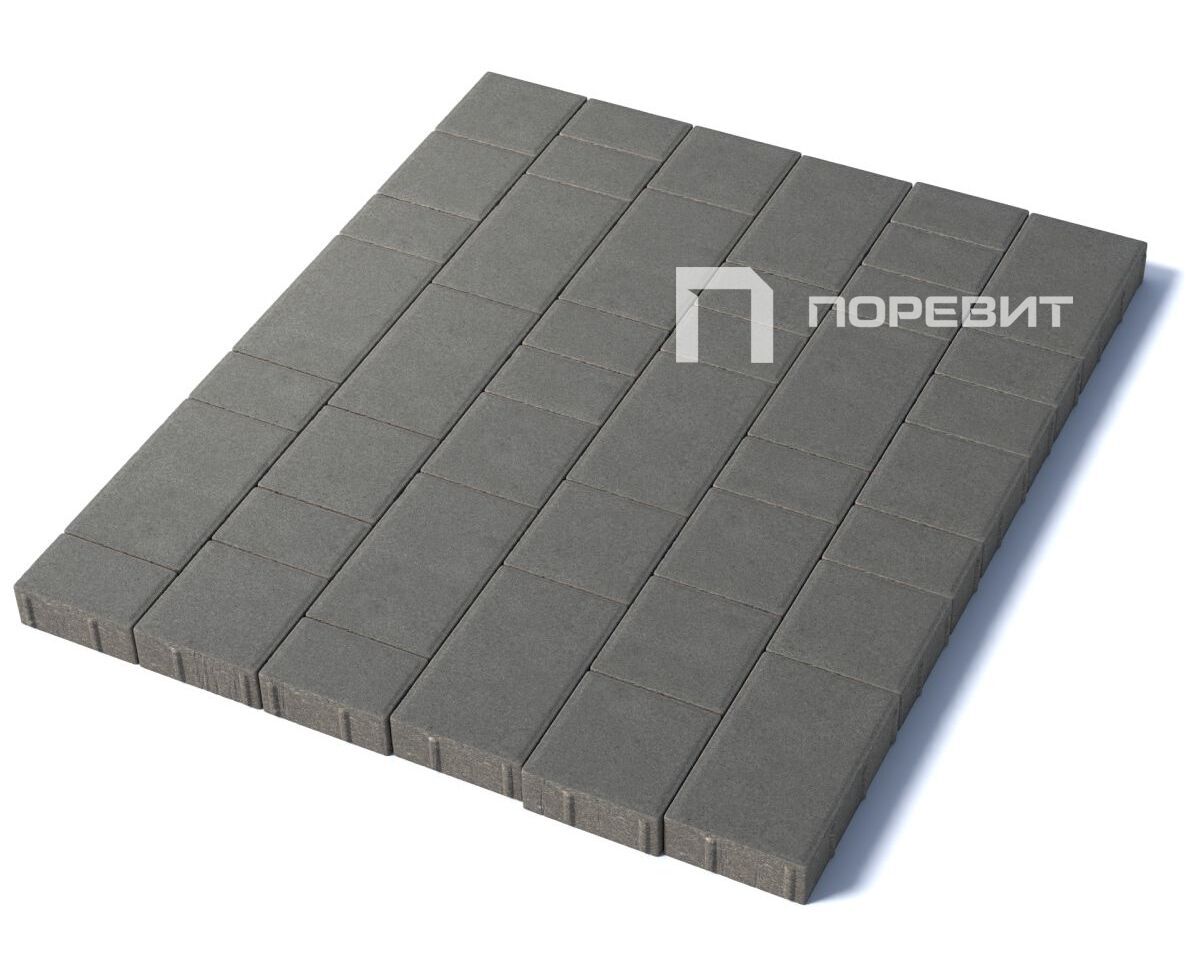Тротуарная плитка Старый город, 60 мм, серый - RE:строй